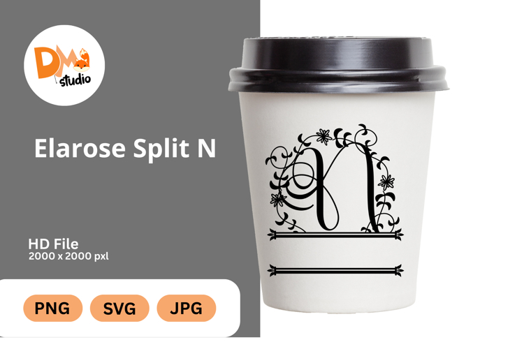 Split Floral Svg Image 19