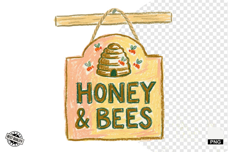 Beekeeping Bees Signs PNG example image 1