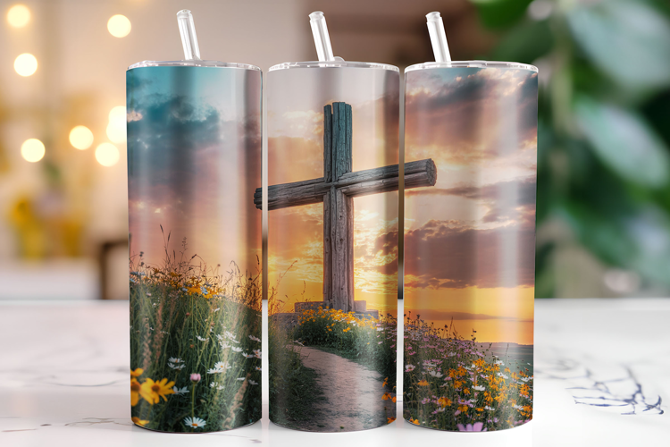 Cross Tumbler Wrap | Sublimation | Tumblers