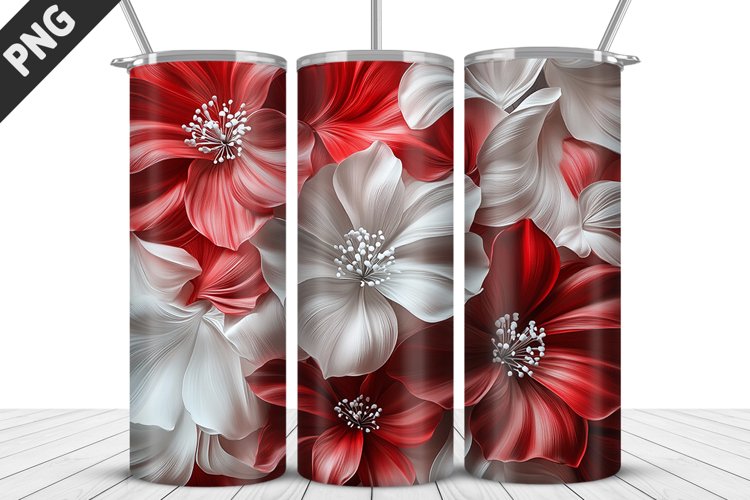 Flowers Tumbler Wrap | Sublimation Design | Tumbler PNG