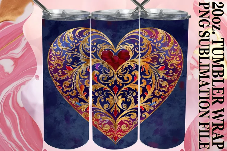 Love & Watercolors - 20oz Tumbler Wrap