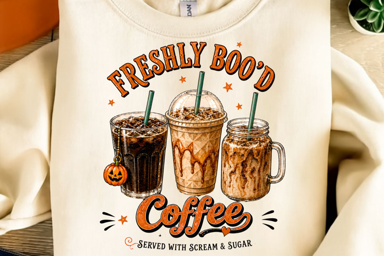 Funny Halloween PNG, Spooky Season Halloween PNG, Coffee PNG