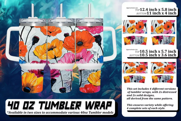 Spring Blossom Tumbler Wrap 40oz