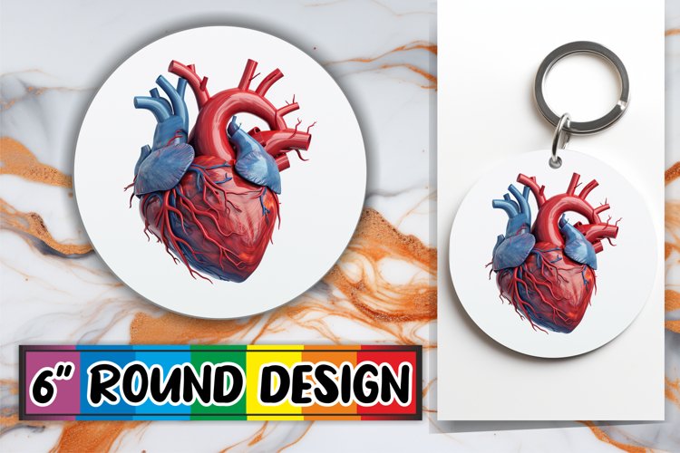 Heartfelt Keychain Art for Sublimation example image 1