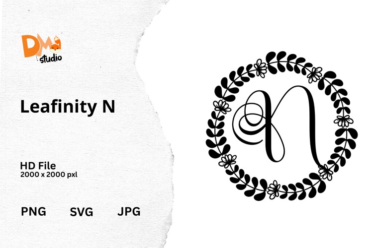 Floral Monogram Letter Svg Image 14