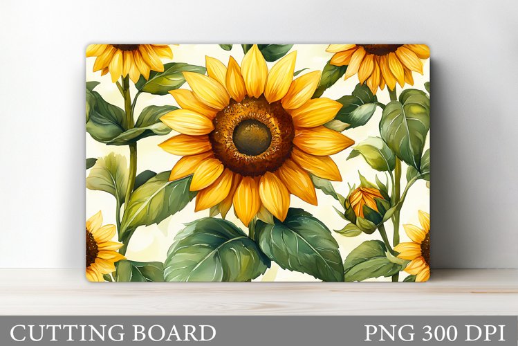 Sunflowers Cutting Board. Flowers Kitchen Cutting Board example image 1
