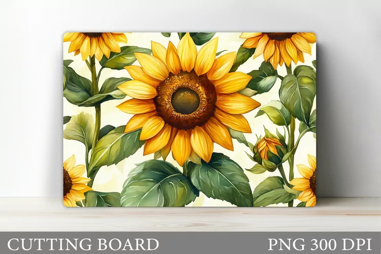 Sunflowers Cutting Board. Flowers Kitchen Cutting Board