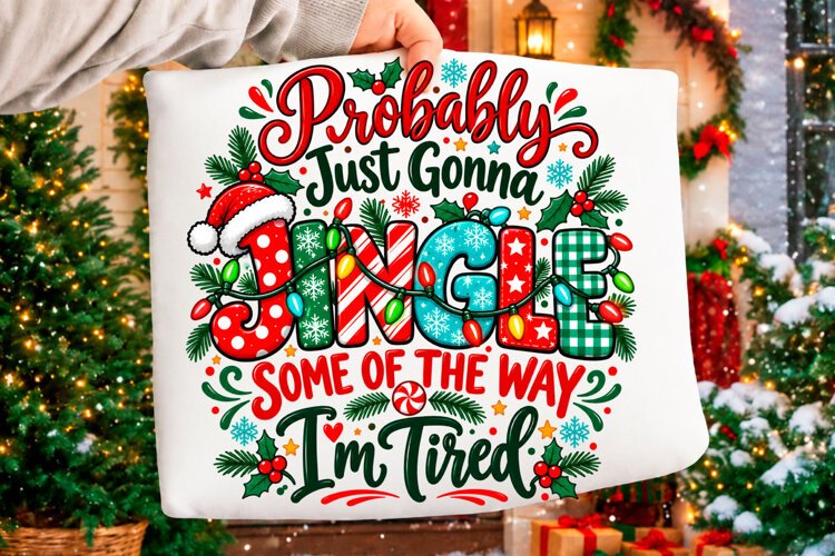 Probably Just Gonna Jingle Funny Christmas PNG Christmas T-s example image 1