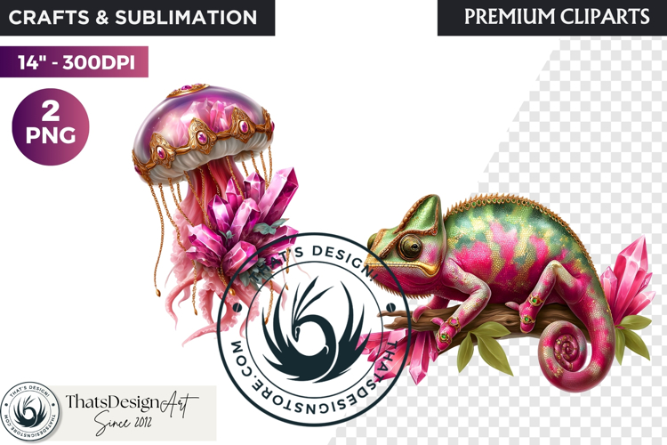 Fantasy Animal and crystal PNG Clipart scrapbooking