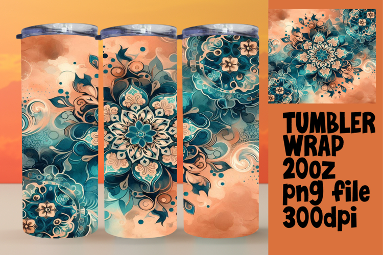 Beautiful Gift: 20oz Tumbler Wrap , Watercolor Patter