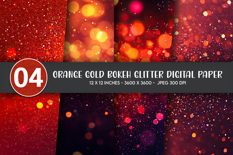 Orange Glitter Background