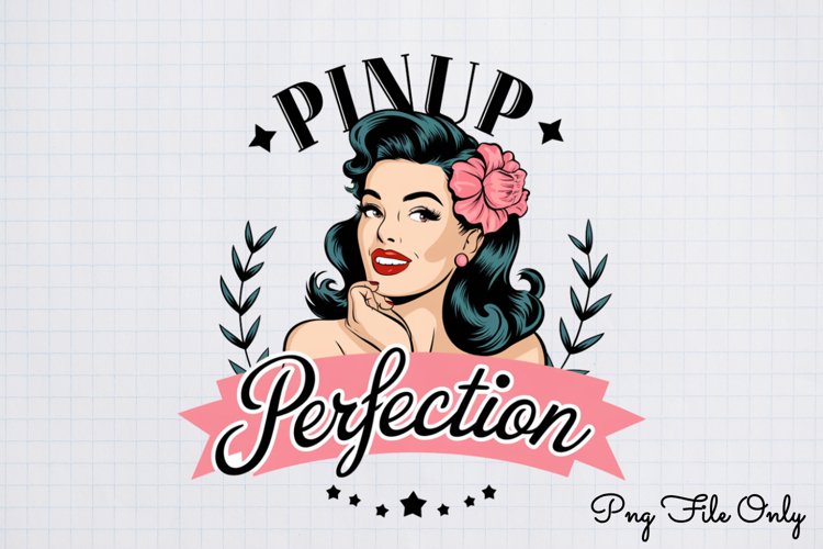 Pinup perfectly PNG,Retro PinUp Sublimation PNG