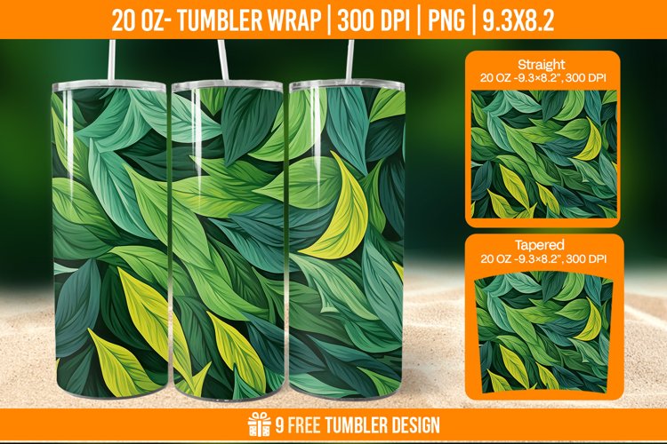 Grass Tumbler Wrap Designs, Sublimation Wrap