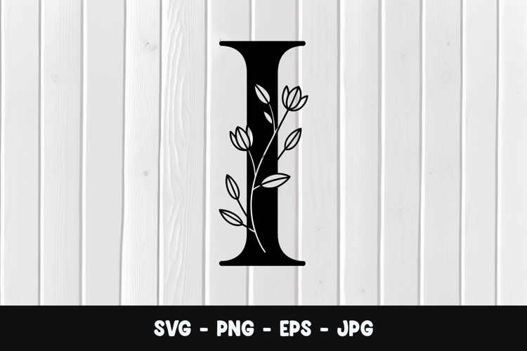 Floral Monogram Letter Svg Image 11