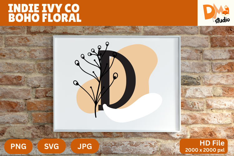 Floral Monogram Letter Svg Image 13