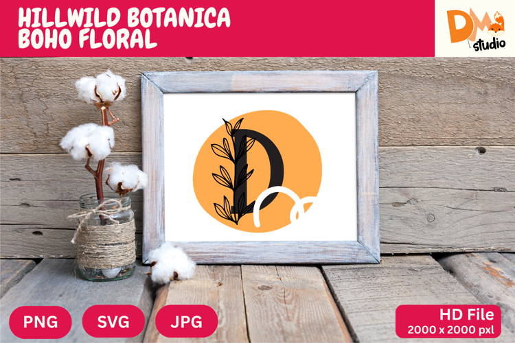 Hillwild Botanica Boho Floral Monogram