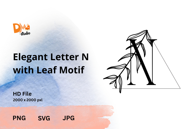 Leaf Monogram Svg Image 12