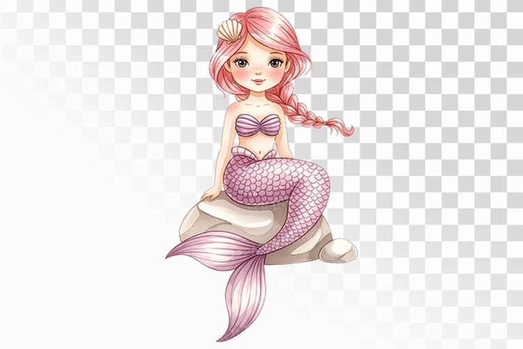 Cute Mermaid Clipart Image 12