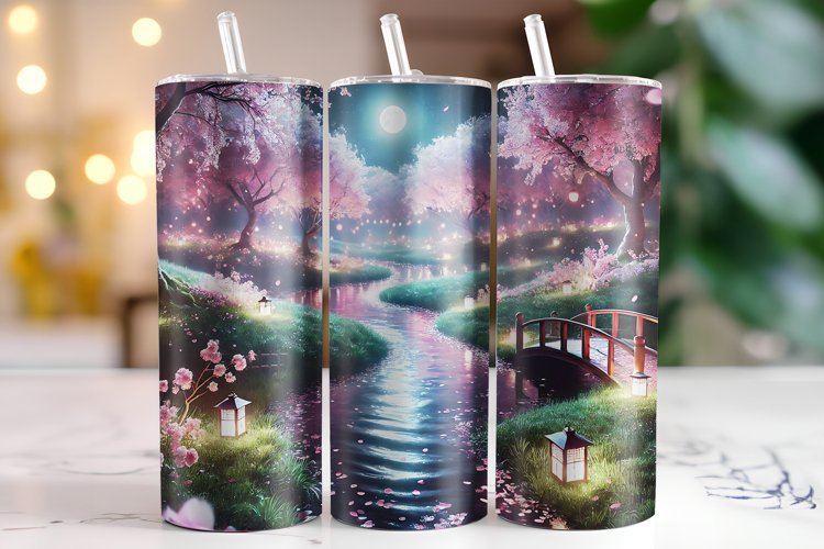 Cherry blossom Tumbler Wrap | Sublimation | Tumblers