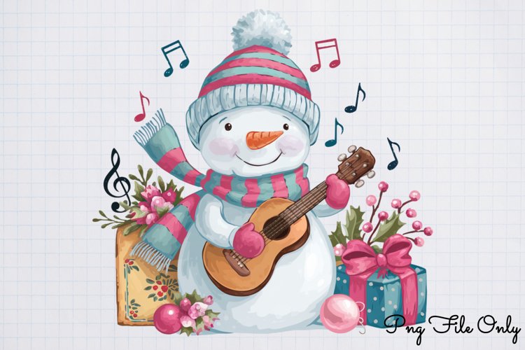 Winter Snowman Christmas Clipart PNG