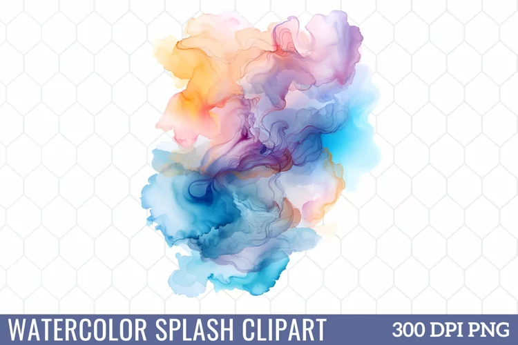 Watercolor Splashes Clipart