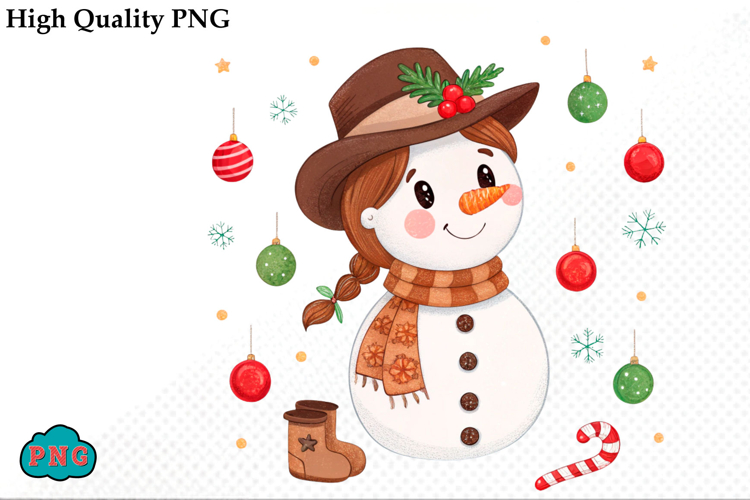 Christmas Cactus and Cow Boy Boots PNG