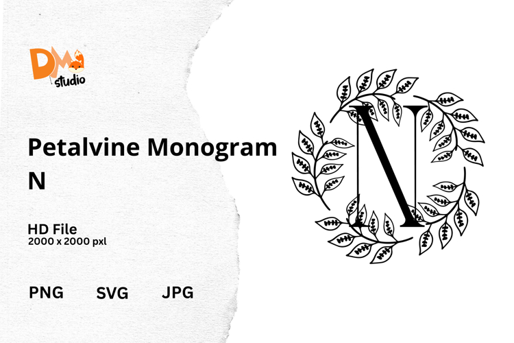 Floral Monogram Letter Svg Image 10