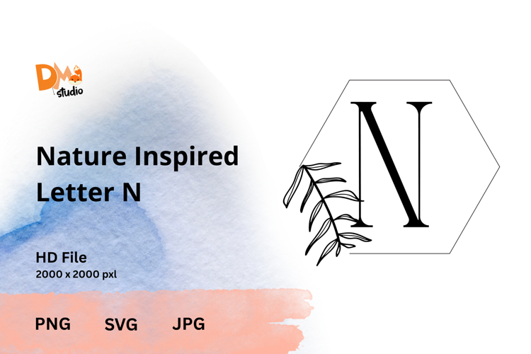 Nature Inspired Letter - Monogram Botanical Alphabet