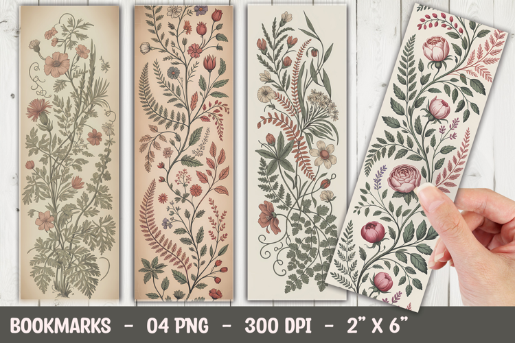 Neutral Botanical Bookmark Sublimation
