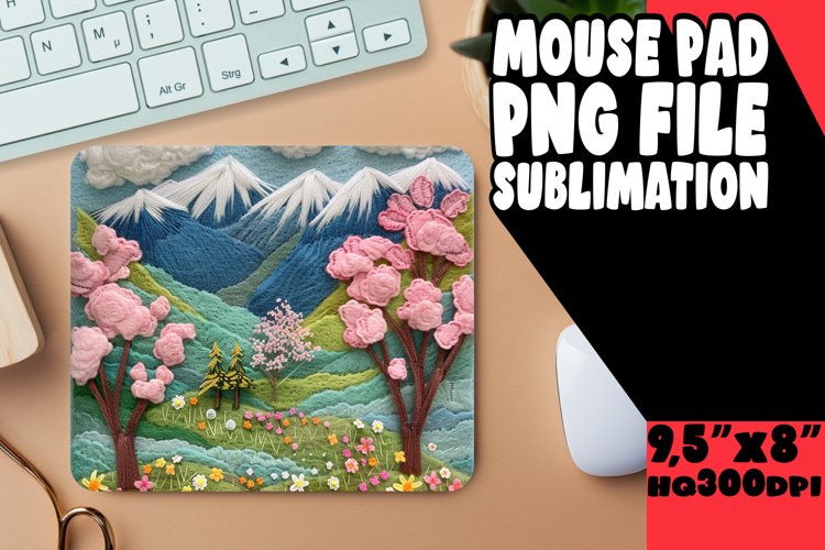 Artistic 3D Summer Mouse Pad Sublimation example image 1
