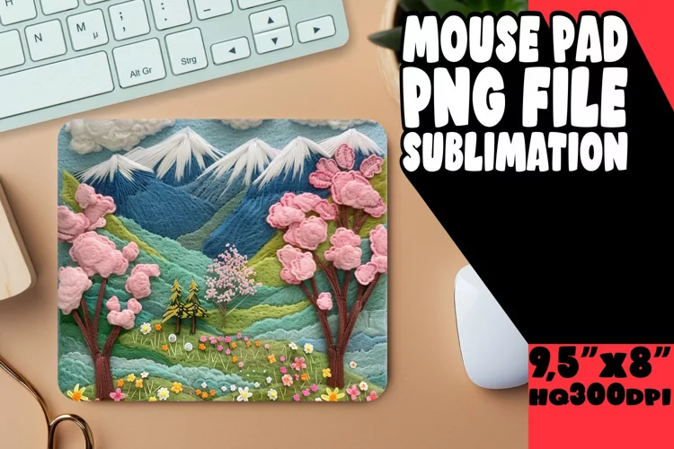 Artistic 3D Summer Mouse Pad Sublimation