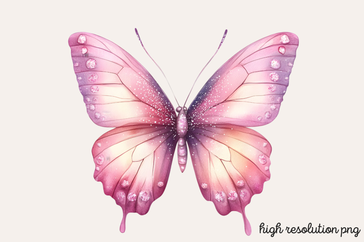 Pink Butterfly Clipart Image 20