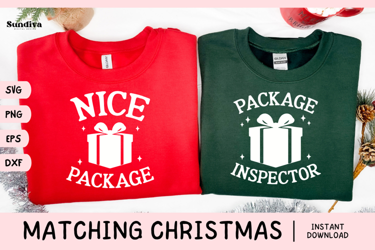 Matching Christmas Quote SVG | Nice Package - Inspector