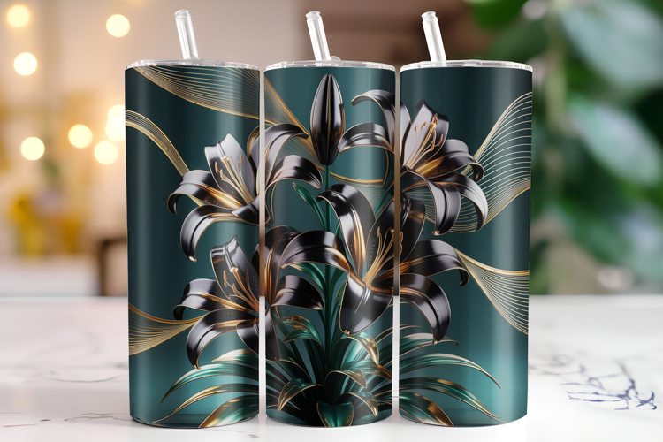 Flowers Tumbler Wrap | Sublimation | Tumblers