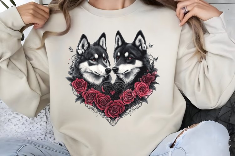 Gothic Valentines Day Clipart PNG