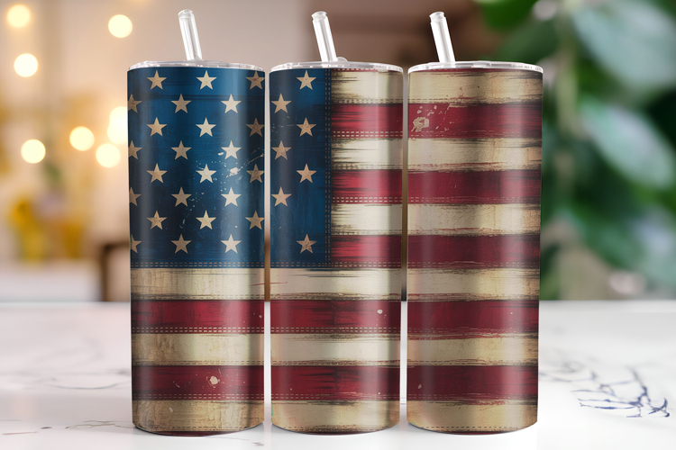 USA Flag Tumbler Wrap | Sublimation | Tumblers