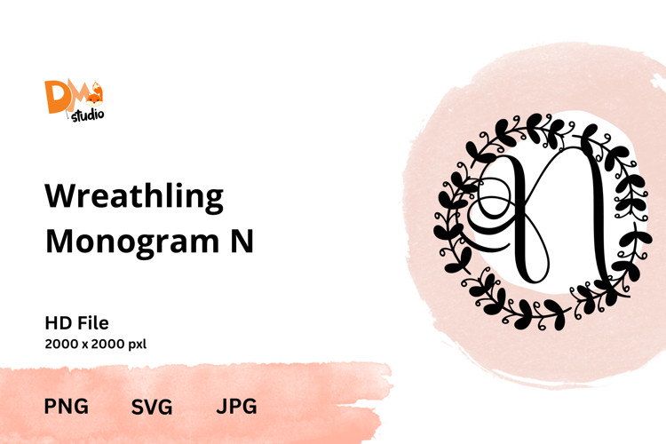 Wreath Monogram SVGs Image 12