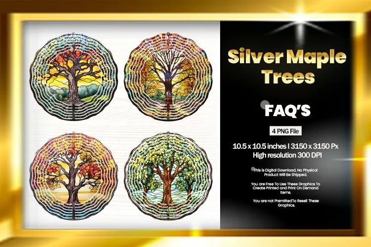 Silver Maple Trees Wind Spinner Sublimation - 04