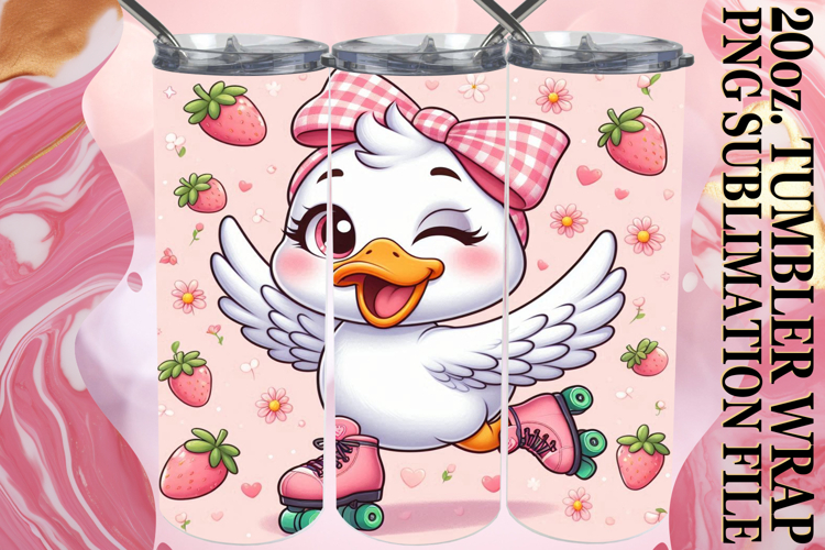 Joyful Moments 20oz tumbler wrap, Cute Goose