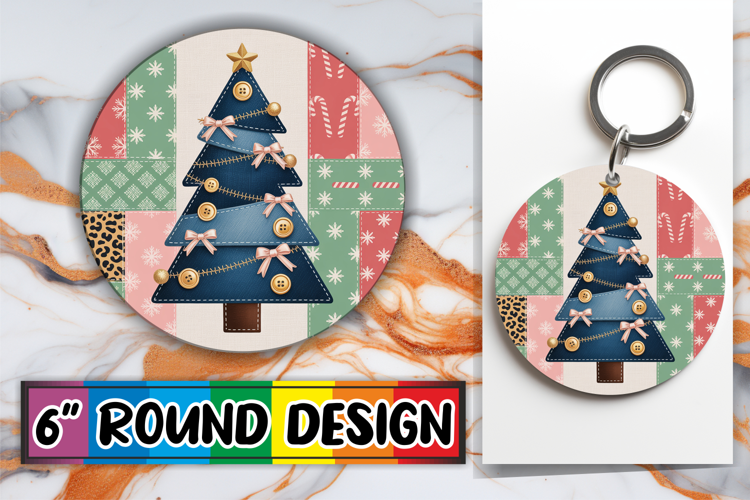 Cheerful Circle Keychain Magic, Christmas