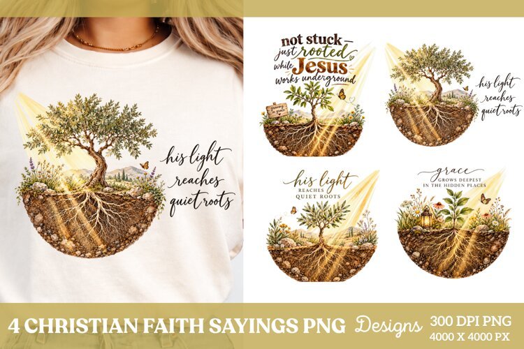 4 Christian Faith Sayings PNG example image 1