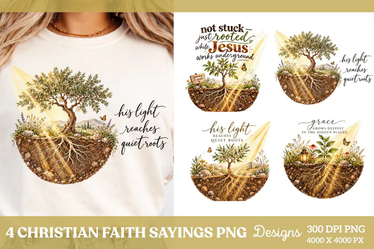 4 Christian Faith Sayings PNG