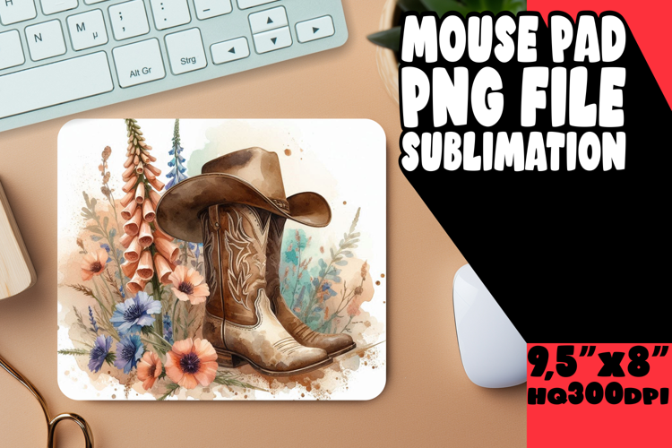 Blissful Mouse Pad Sublimation Ideas, Western