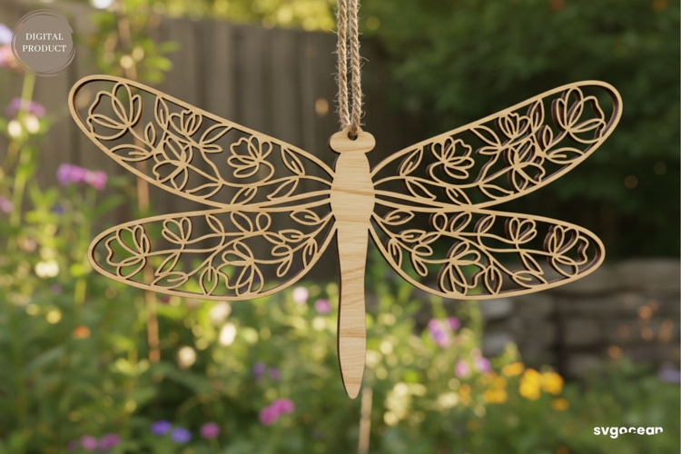 Spring Dragonfly Ornament Laser Cut | Glowforge | SVG