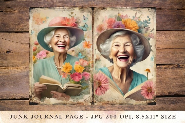 Printable Junk Journal Pages grandma 6 example image 1