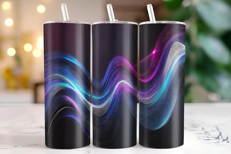 Abstract Waves Tumbler Wrap | Sublimation | Tumblers