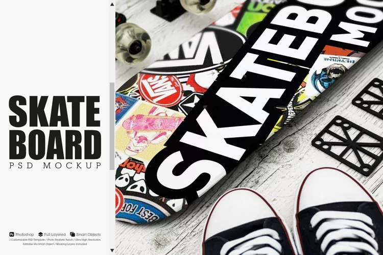Skateboard Mockup #14