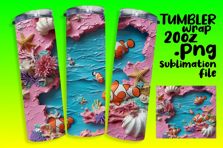 Coastal Serenity Tumbler Art - Sublimation