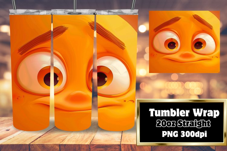 Colorful Cartoon Emoji Tumbler Design - Sublimation 20oz example image 1