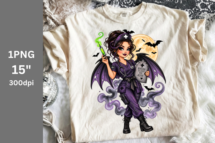 Halloween PNG, Fall PNG, Nurse PNG,